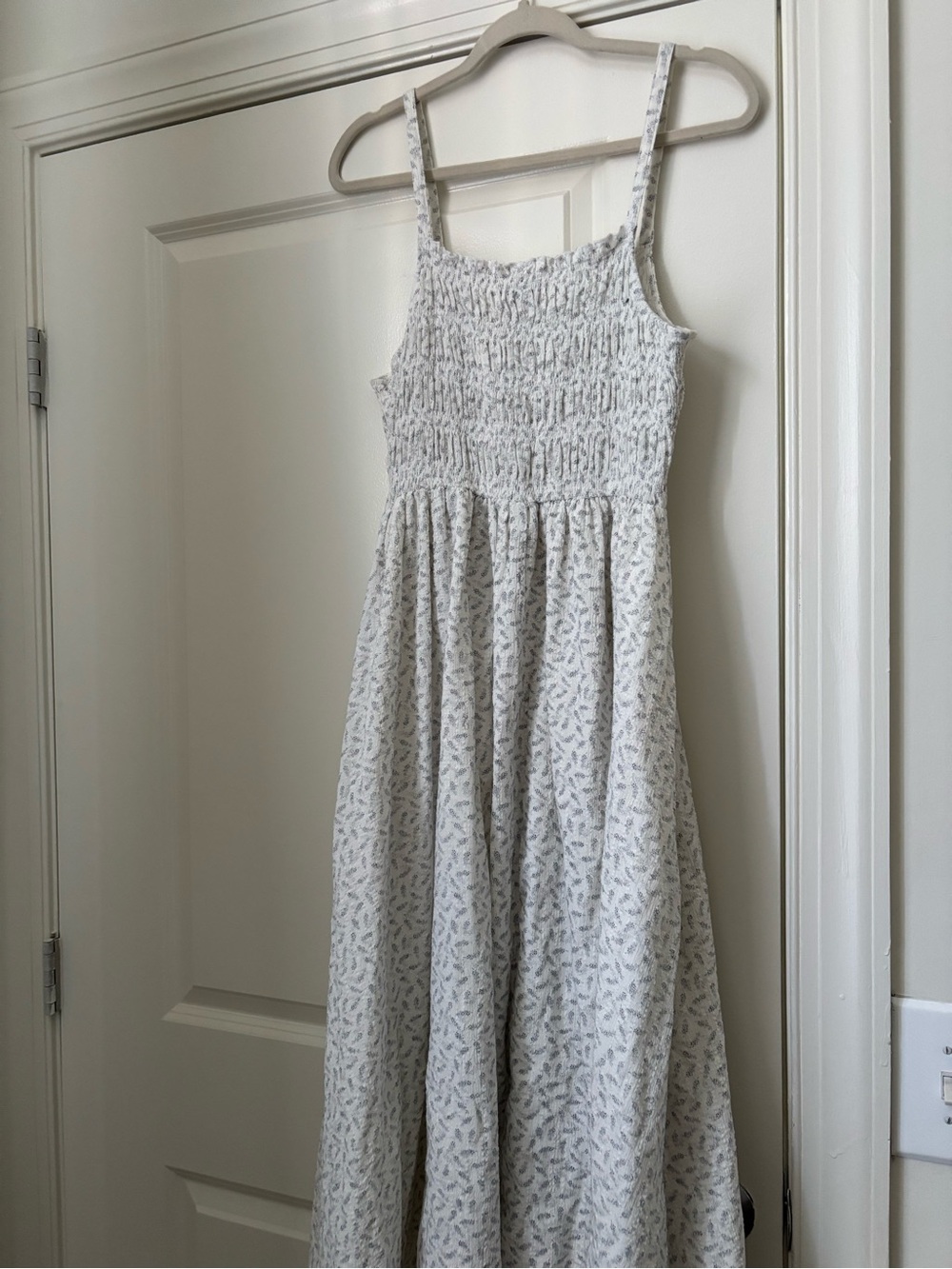 Mauby White Floral Smocked Maxi Sundress